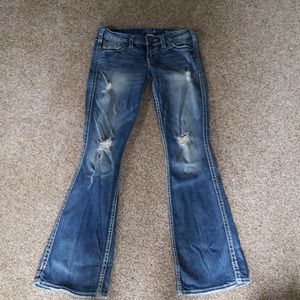 Silver distressed Jean's size 28